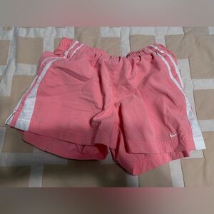 Nike Women's Athletic Shorts in Pink and White